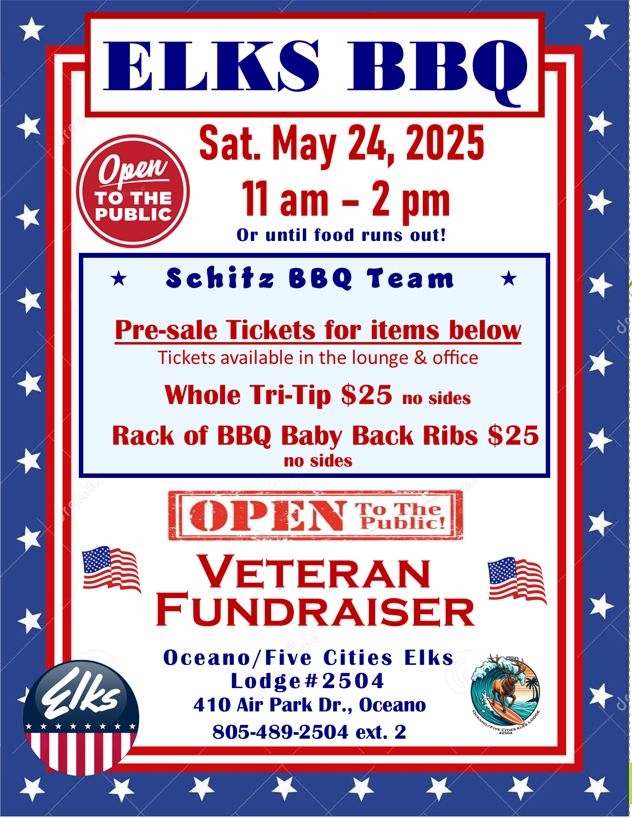 Veteran's BBQ Fundraiser - Open to the Public